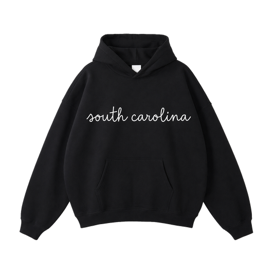 Collection 3 South Carolina Oversize Fleeced Hoodie - Black front