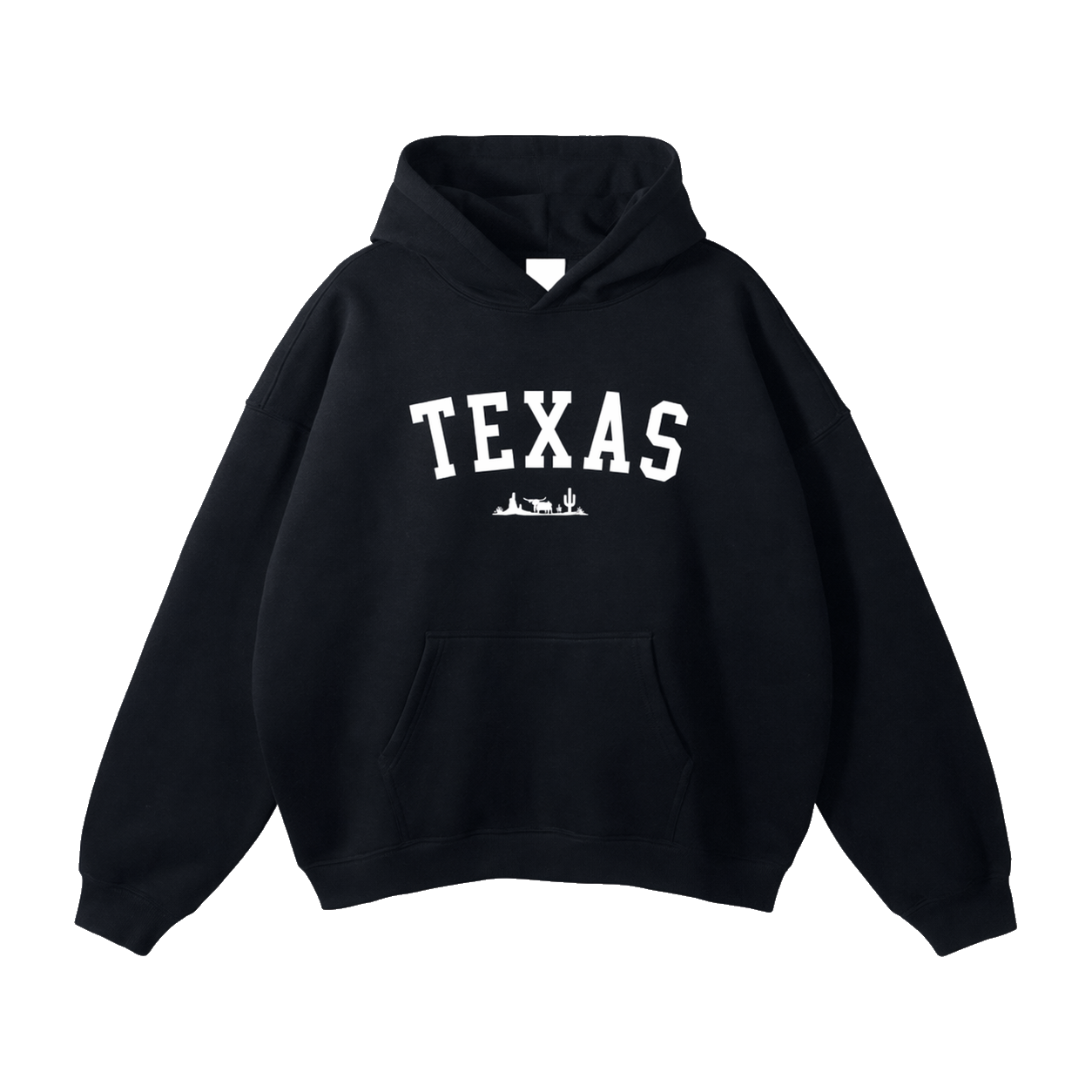 Collection 9 Texas Oversize Fleeced Hoodie - Black front