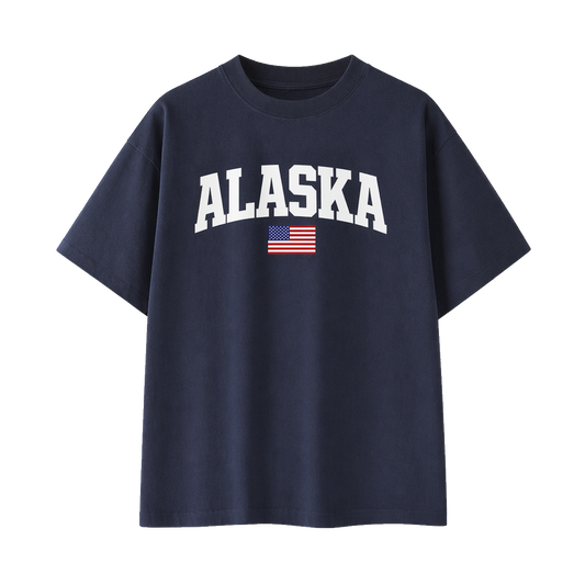 Collection 2 Alaska Essential Cotton T-Shirt - Navy Blue front