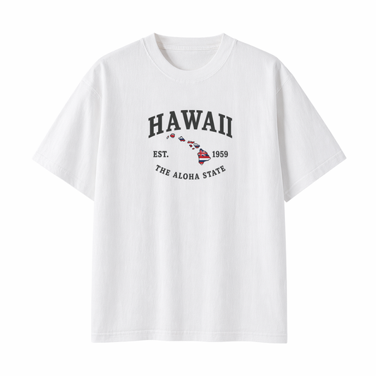 Collection 8 Hawaii Essential Cotton T-Shirt - White front