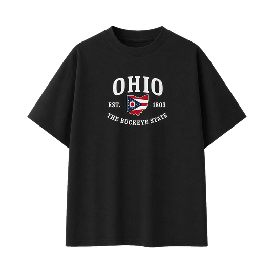Collection 8 Ohio Essential Cotton T-Shirt - Black front