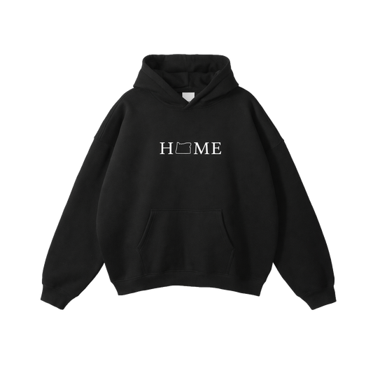 Collection 5 Oregon Oversize Fleeced Hoodie - Black front