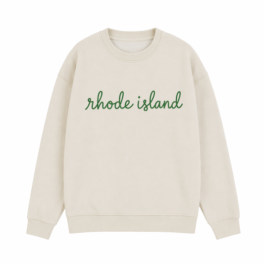 Collection 3 Rhode Island Essential Heavyweight Crewneck Sweatshirt - Cream front