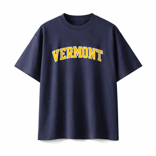 Collection 1 Vermont Essential Cotton T-Shirt - Navy Blue front