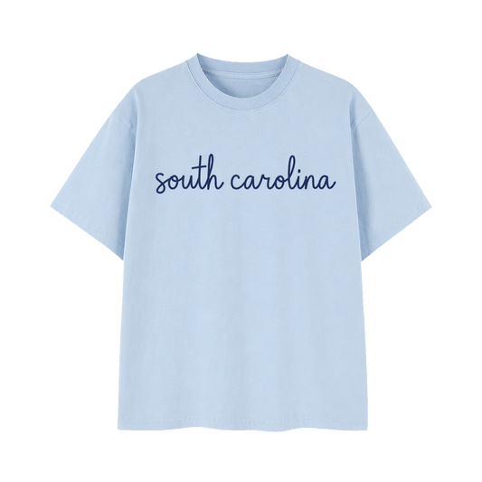 Collection 3 South Carolina Essential Cotton T-Shirt - Light Blue front