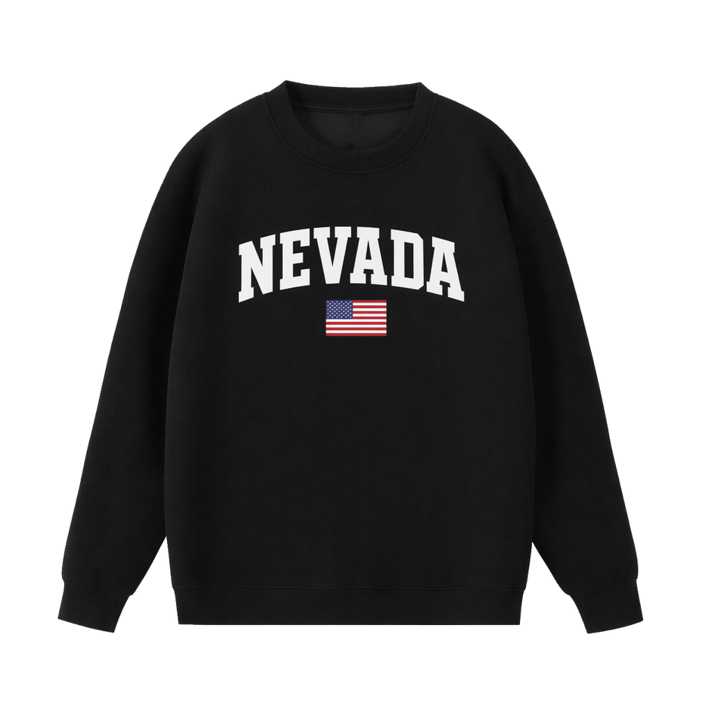Collection 2 Nevada Essential Heavyweight Crewneck Sweatshirt - Black front