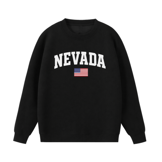 Collection 2 Nevada Essential Heavyweight Crewneck Sweatshirt - Black front