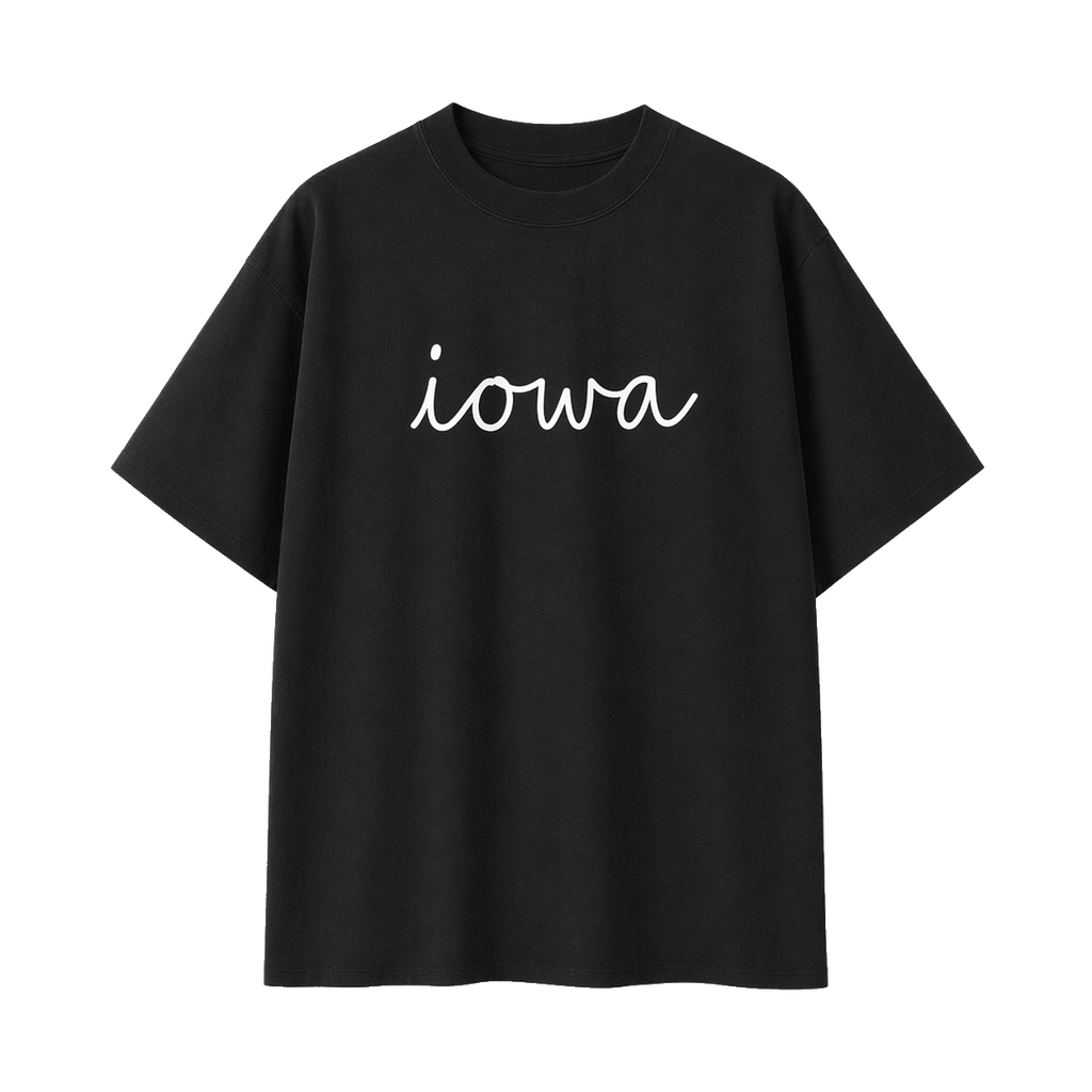 Collection 3 Iowa Essential Cotton T-Shirt - Black front