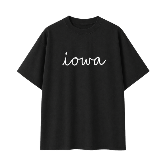 Collection 3 Iowa Essential Cotton T-Shirt - Black front