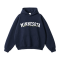 Collection 10 Minnesota Oversize Fleeced Hoodie - Navy Blue front