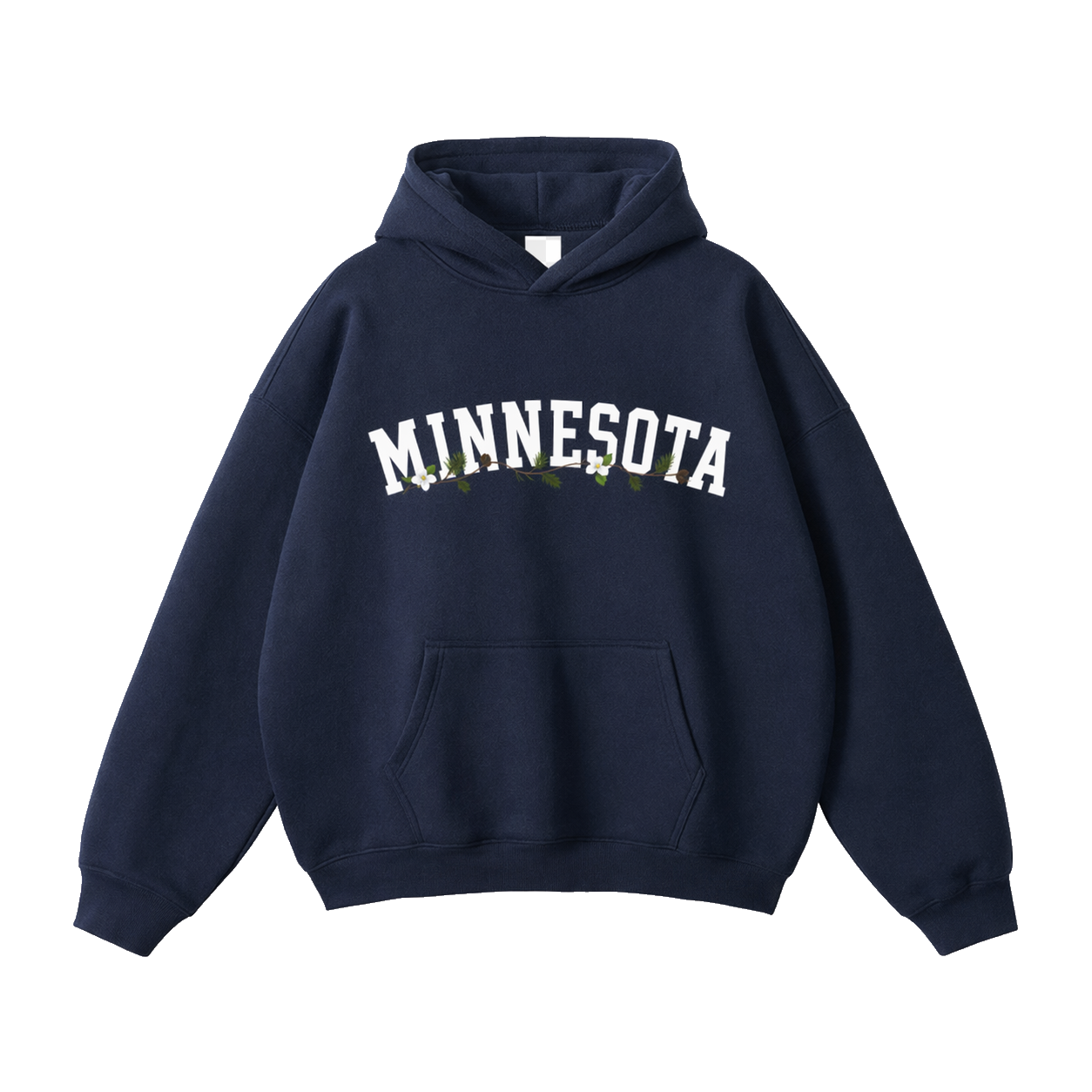 Collection 10 Minnesota Oversize Fleeced Hoodie - Navy Blue front