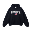 Collection 2 Minnesota Oversize Fleeced Hoodie - Black front