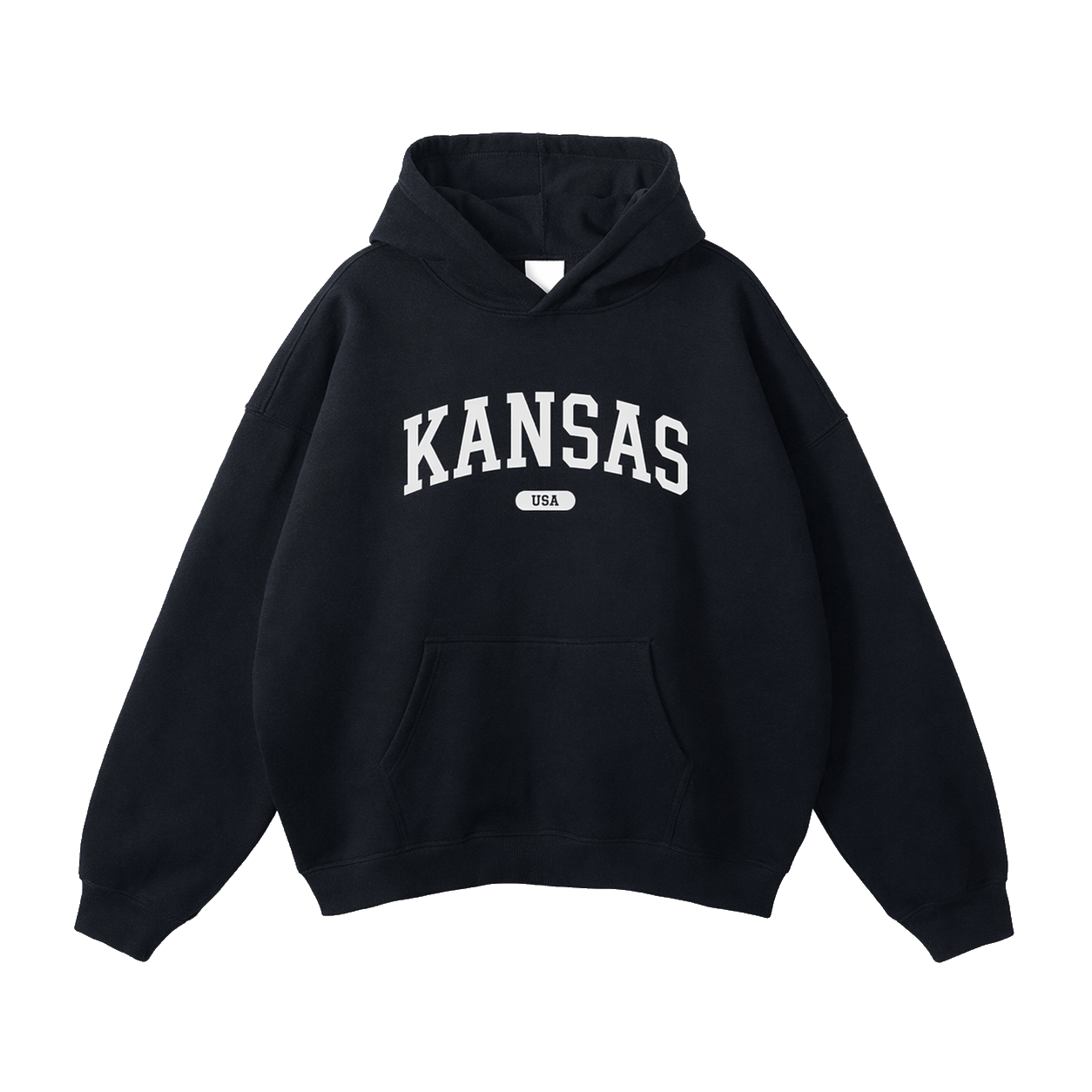 Collection 4 Kansas Oversize Fleeced Hoodie - Black front