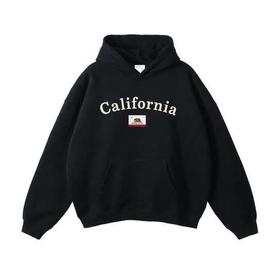 Collection 6 California Oversize Fleeced Hoodie - Black front