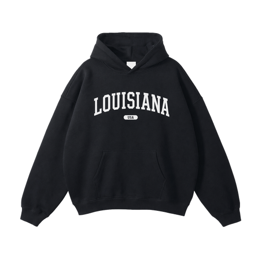 Collection 4 Louisiana Oversize Fleeced Hoodie - Black front