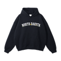 Collection 10 North Dakota Oversize Fleeced Hoodie - Black front