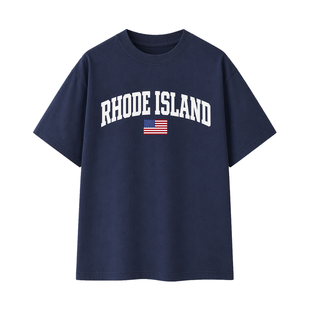 Collection 2 Rhode Island Essential Cotton T-Shirt - Navy Blue front