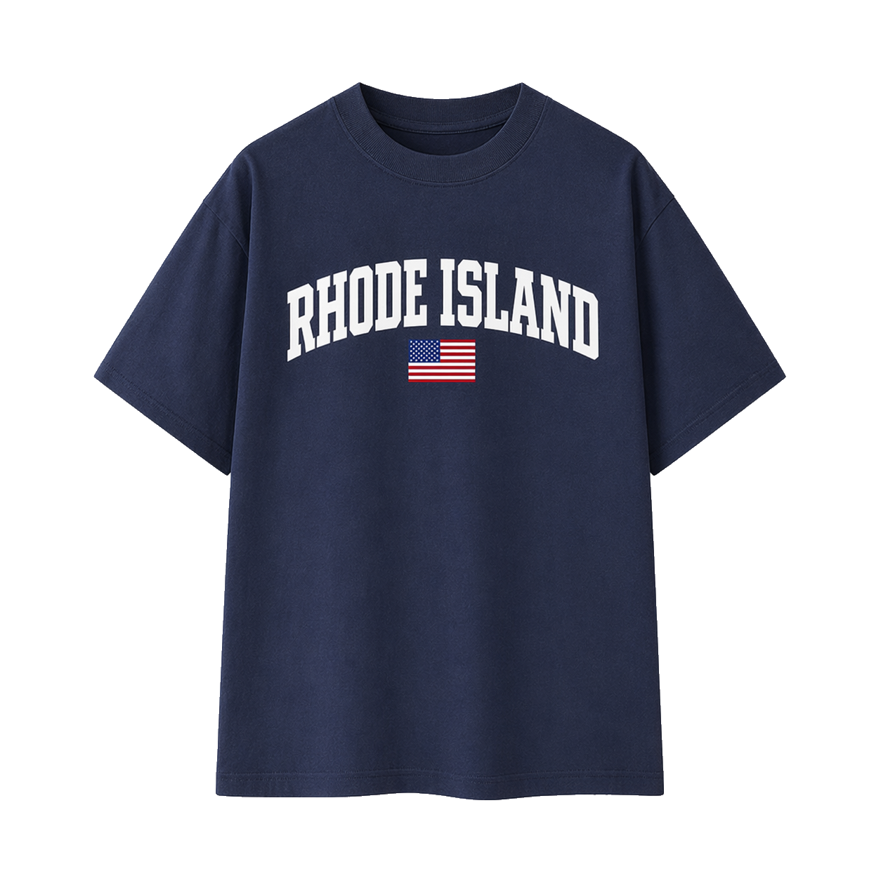 Collection 2 Rhode Island Essential Cotton T-Shirt - Navy Blue front