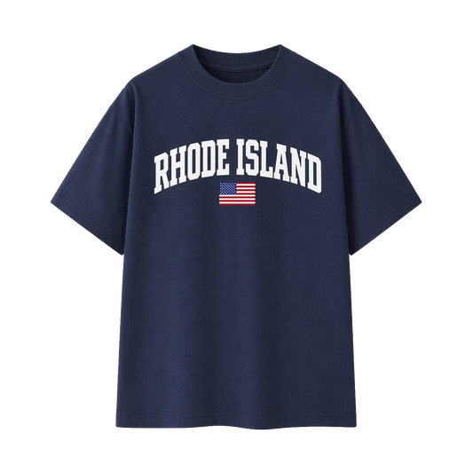Collection 2 Rhode Island Essential Cotton T-Shirt - Navy Blue front