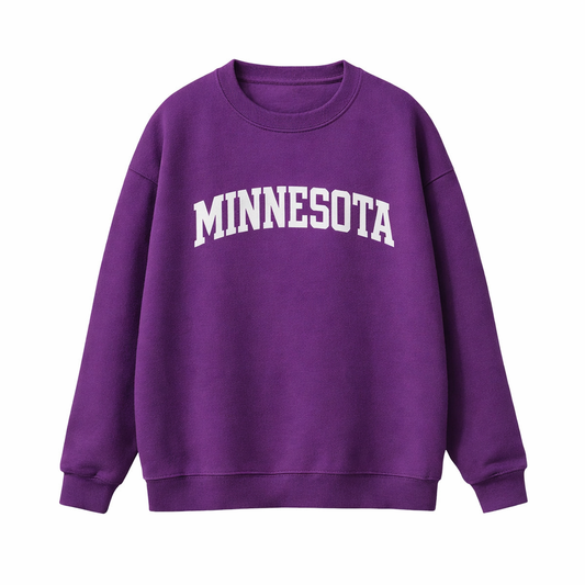 Collection 1 Minnesota Essential Heavyweight Crewneck Sweatshirt - Purple front