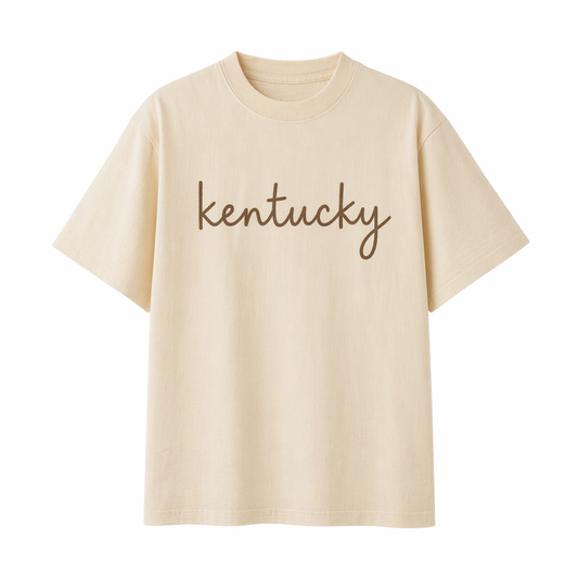 Collection 3 Kentucky Essential Cotton T-Shirt - Apricot front