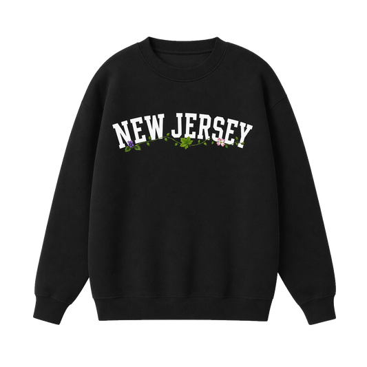 Collection 10 New Jersey Essential Heavyweight Crewneck Sweatshirt - Black front
