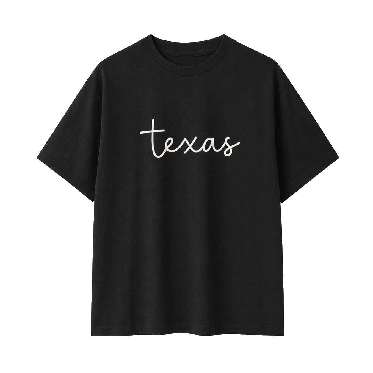 Collection 3 Texas Essential Cotton T-Shirt - Black front