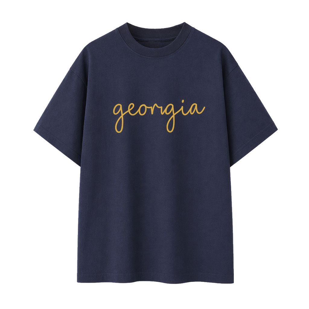Collection 3 Georgia Essential Cotton T-Shirt - Navy Blue front
