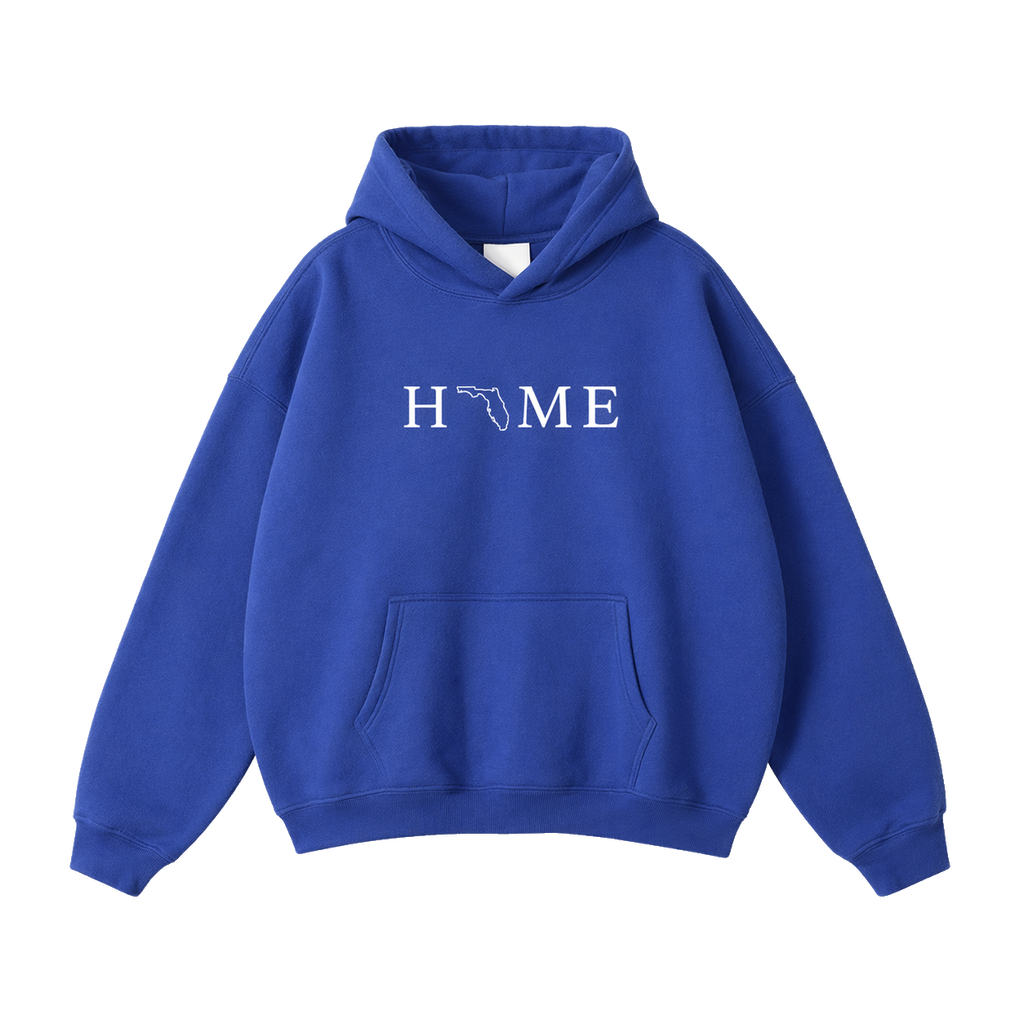 Collection 5 Florida Oversize Fleeced Hoodie - Klein Blue front