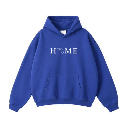 Collection 5 Florida Oversize Fleeced Hoodie - Klein Blue front
