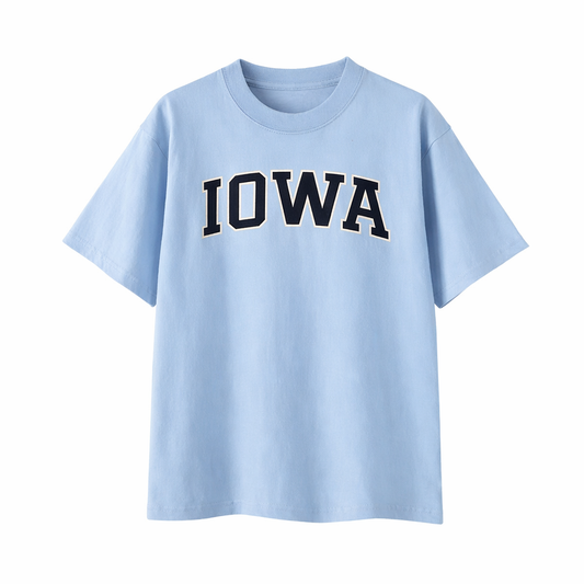 Collection 1 Iowa Essential Cotton T-Shirt - Light Blue front
