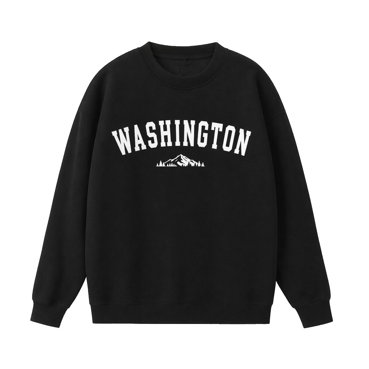 Collection 9 Washington Essential Heavyweight Crewneck Sweatshirt - Black front