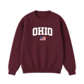 Collection 2 Ohio Essential Heavyweight Crewneck Sweatshirt - Dull Red front
