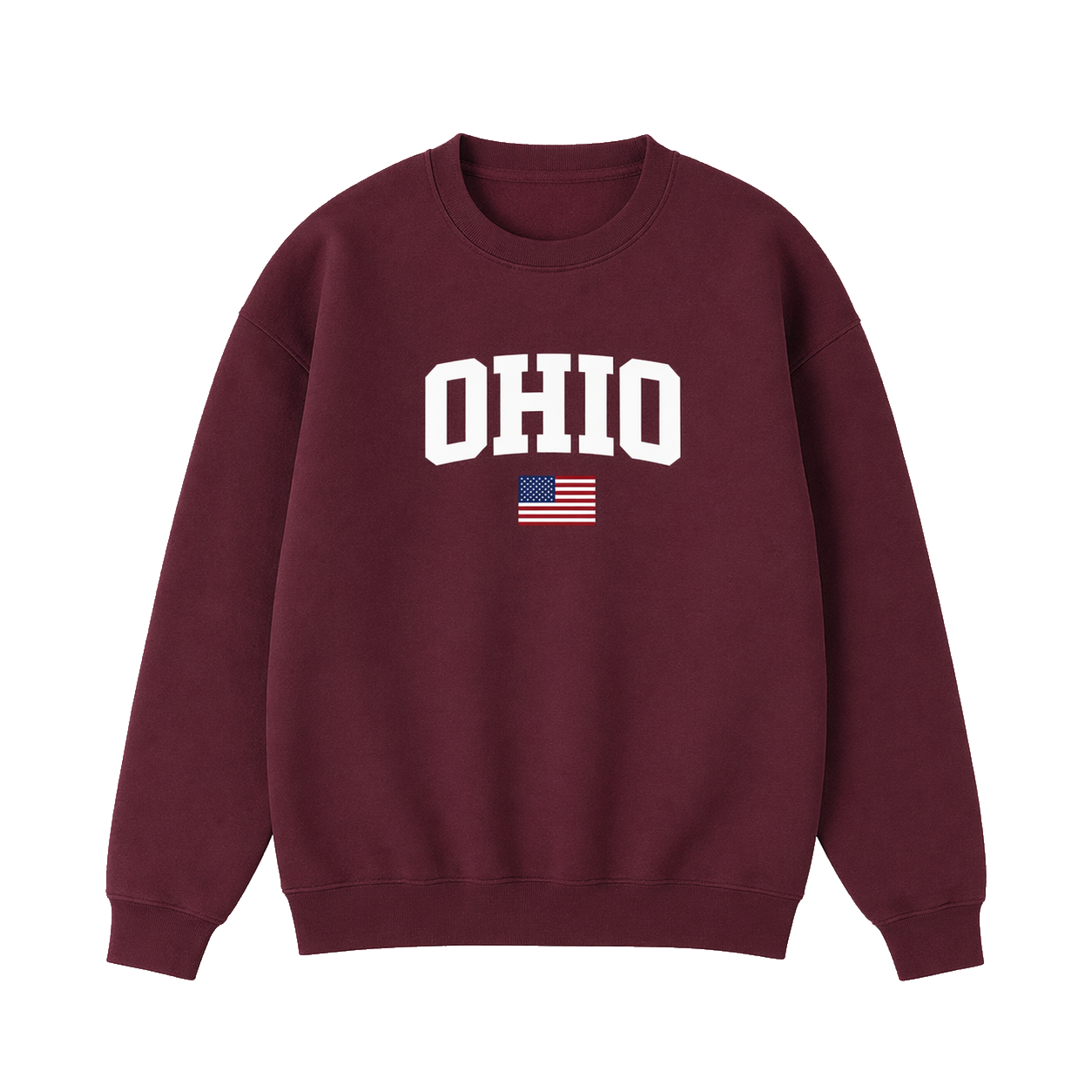 Collection 2 Ohio Essential Heavyweight Crewneck Sweatshirt - Dull Red front