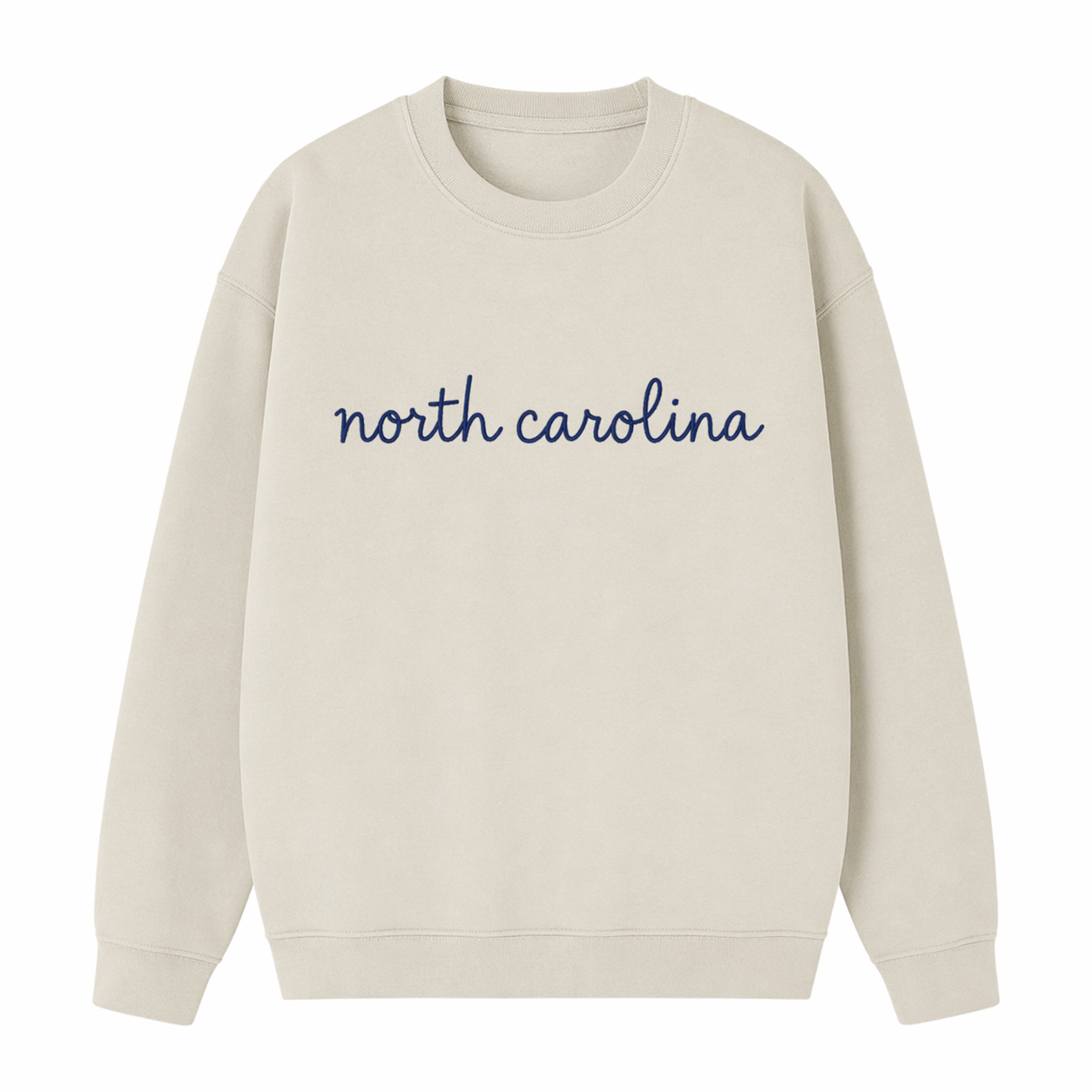 Collection 3 North Carolina Essential Heavyweight Crewneck Sweatshirt - Cream front