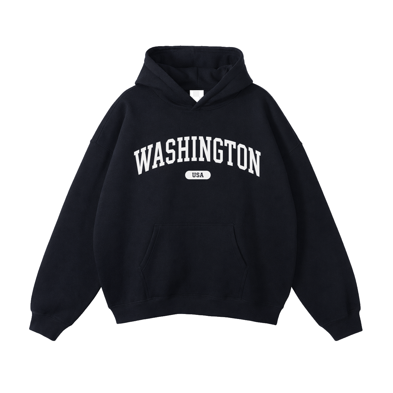 Collection 4 Washington Oversize Fleeced Hoodie - Black front