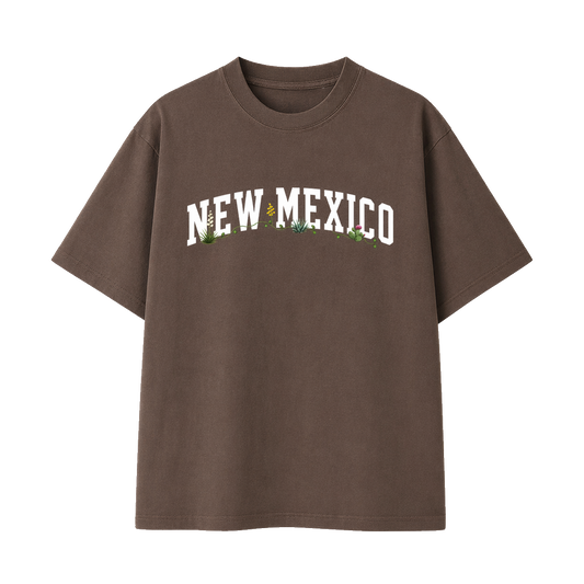 Collection 10 New Mexico Essential Cotton T-Shirt - Coffee front