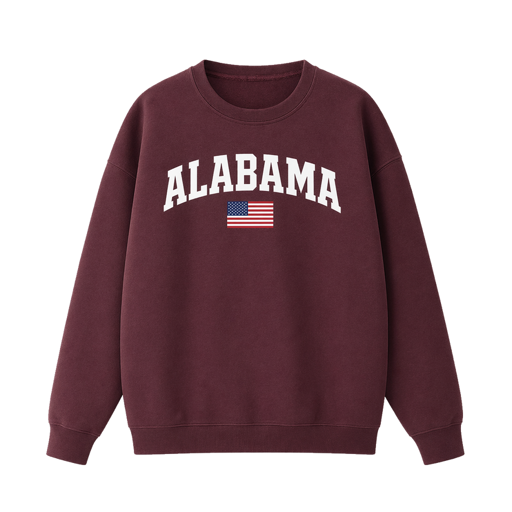 Collection 2 Alabama Essential Heavyweight Crewneck Sweatshirt - Dull Red front
