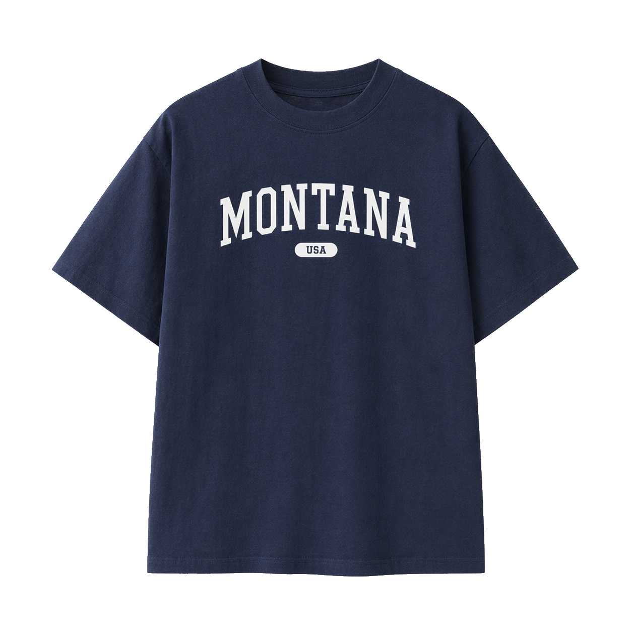 Collection 4 Montana Essential Cotton T-Shirt - Navy Blue front