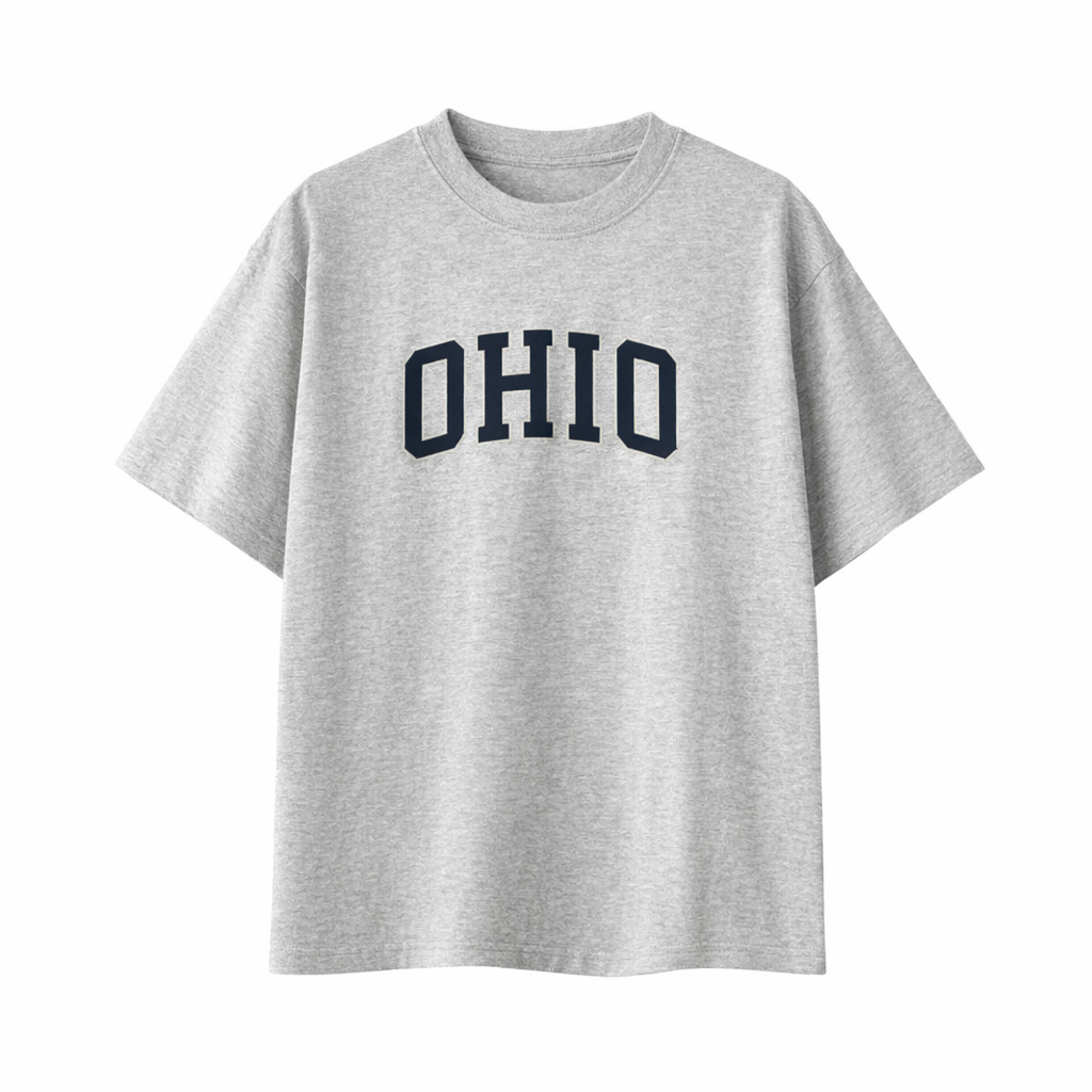 Collection 1 Ohio Essential Cotton T-Shirt - White Gray front
