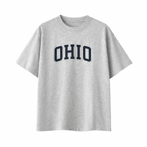 Collection 1 Ohio Essential Cotton T-Shirt - White Gray front