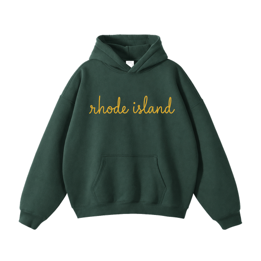 Collection 3 Rhode Island Oversize Fleeced Hoodie - Eden Green front
