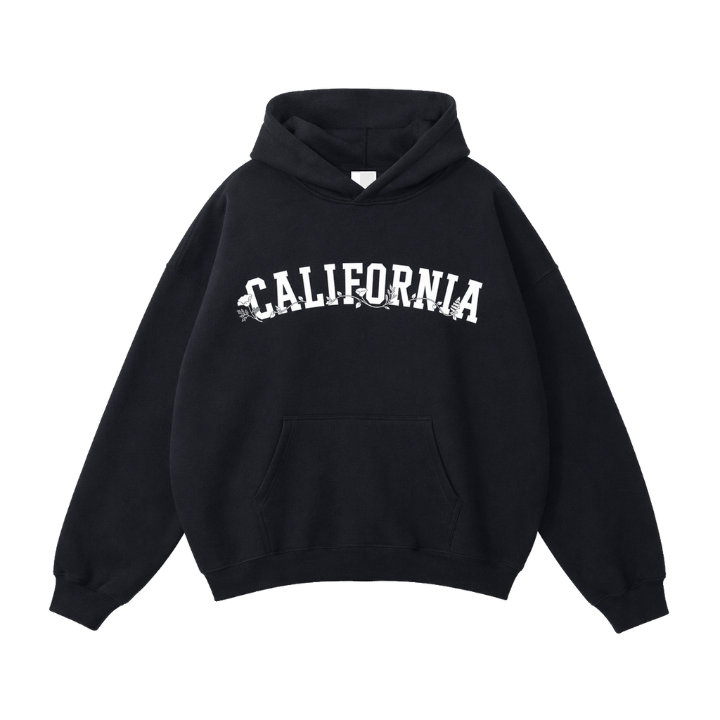 Collection 10 California Oversize Fleeced Hoodie - Black front