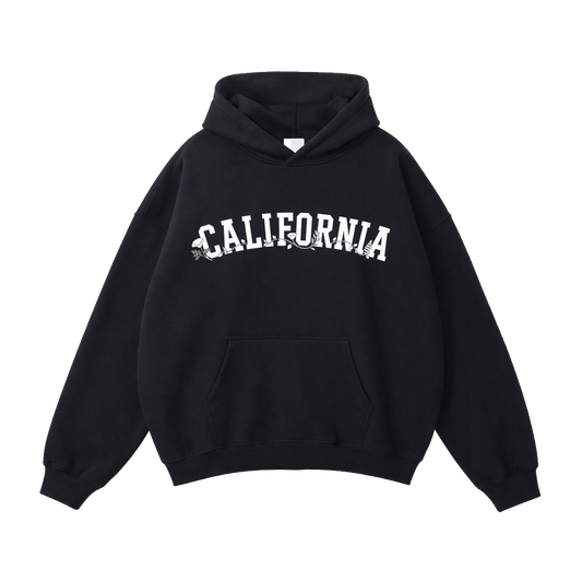 Collection 10 California Oversize Fleeced Hoodie - Black front