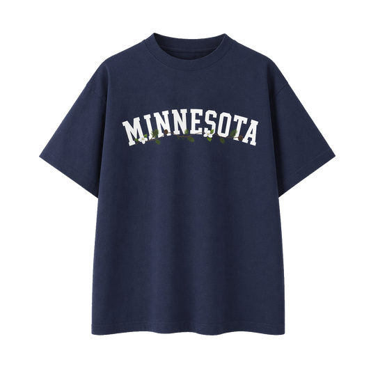 Collection 10 Minnesota Essential Cotton T-Shirt - Navy Blue front