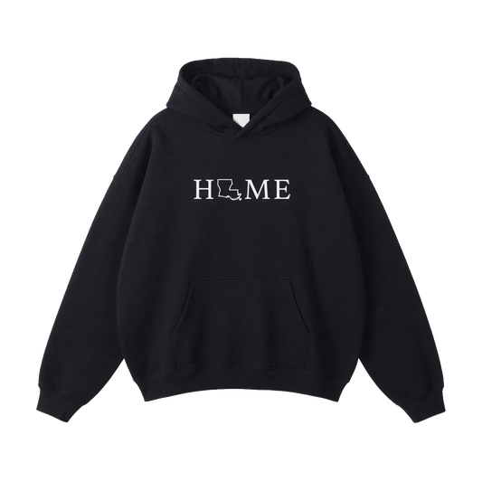 Collection 5 Louisiana Oversize Fleeced Hoodie - Black front