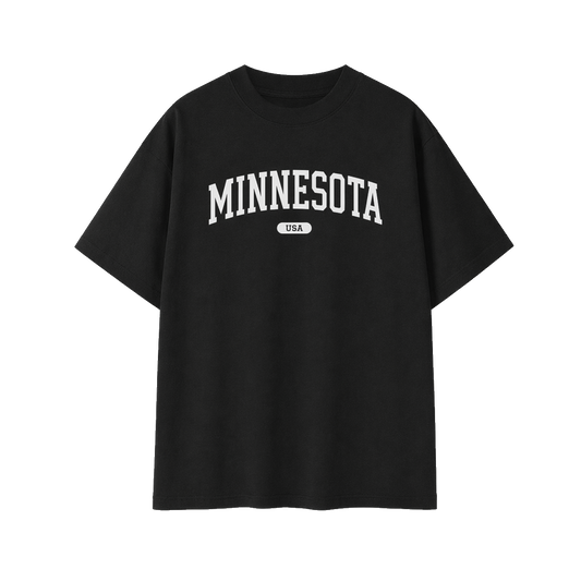 Collection 4 Minnesota Essential Cotton T-Shirt - Black front