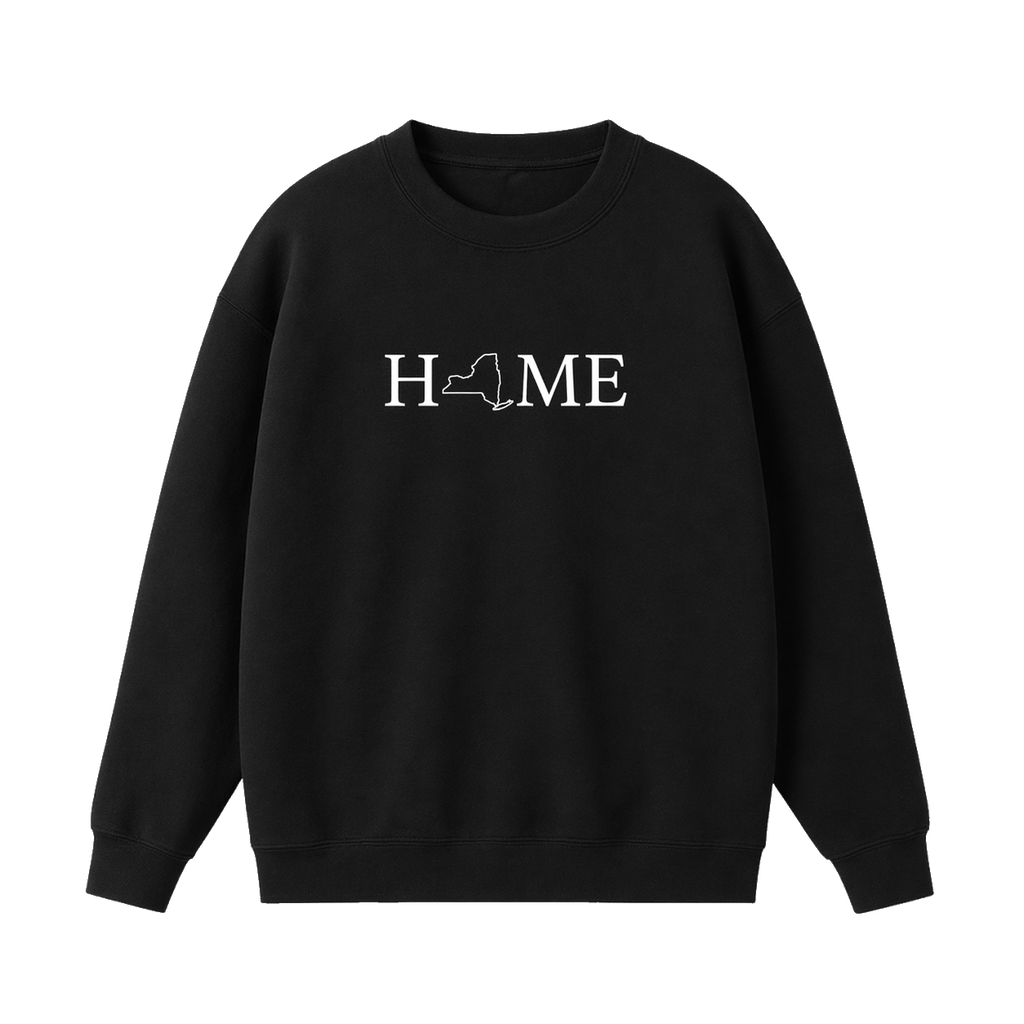 Collection 5 New York Essential Heavyweight Crewneck Sweatshirt - Black front