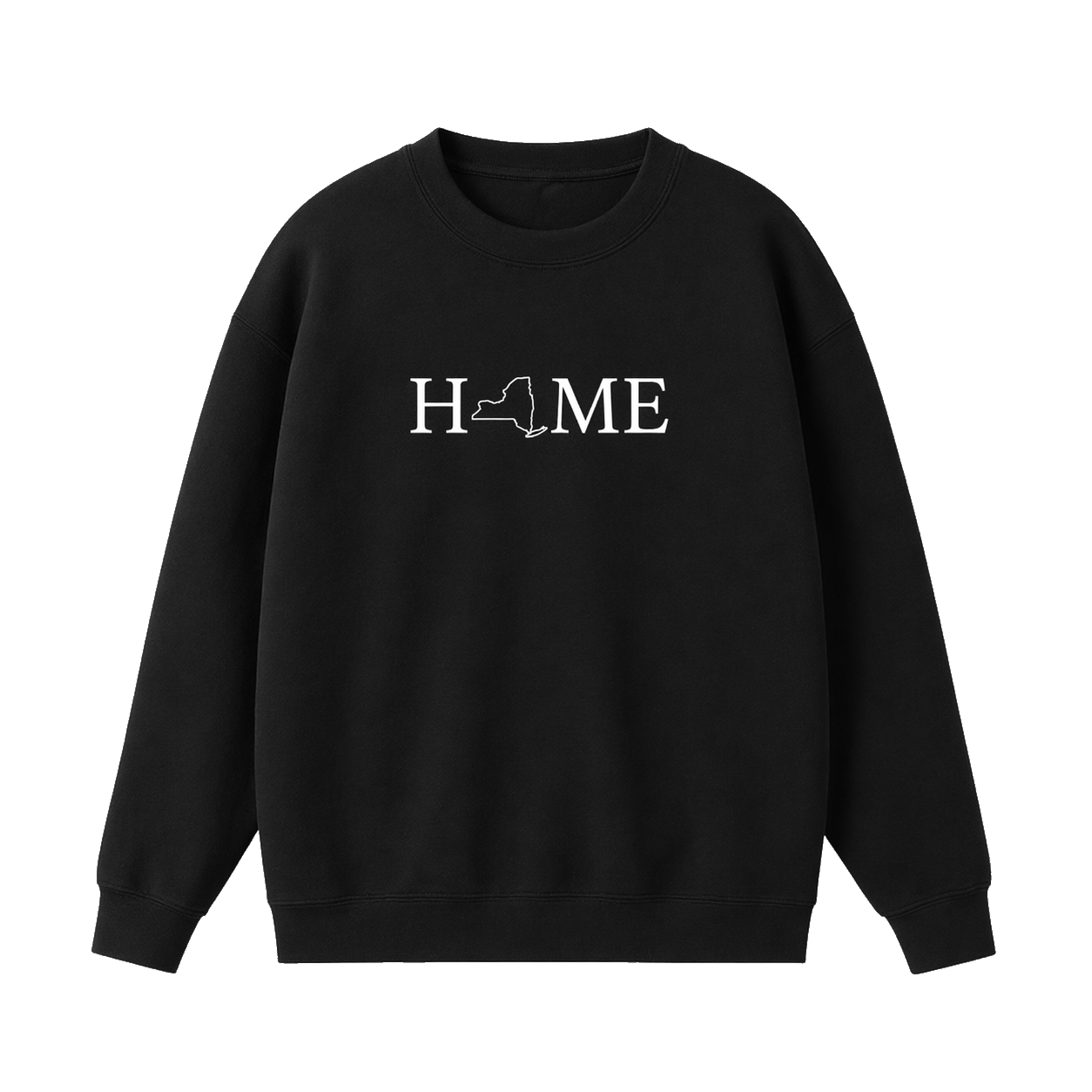 Collection 5 New York Essential Heavyweight Crewneck Sweatshirt - Black front