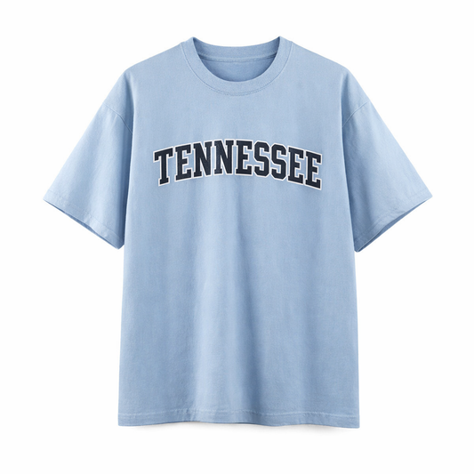 Collection 1 Tennessee Essential Cotton T-Shirt - Light Blue front